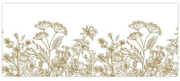 Kép - réti virágok (120x50 cm)