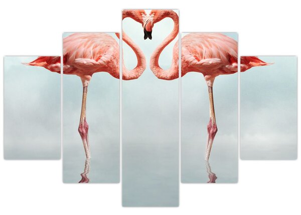 Két flamingó képe (150x105 cm)