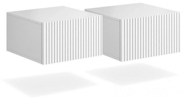 Nicole fali éjjeliszekrény szett 46 cm - fehér