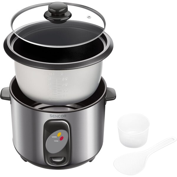 Sencor SRM 1000SS Rizsfőző, Inox-fekete