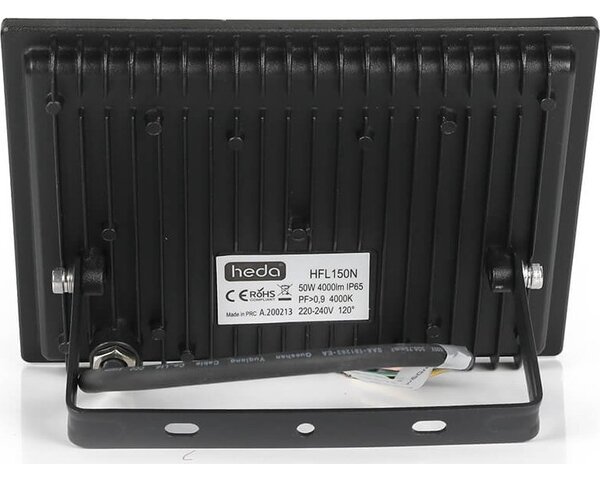 Naświetlacz Lumax Naświetlacz LED Lumax Heda Floodlight HFL150N 50W 4000lm 4000K 120° IP65 czarny