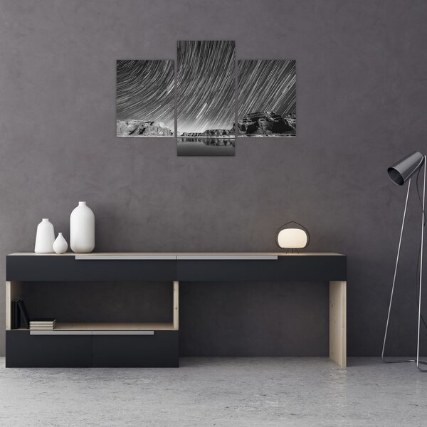 Fekete-fehér kép egy csillagos ég (90x60 cm)