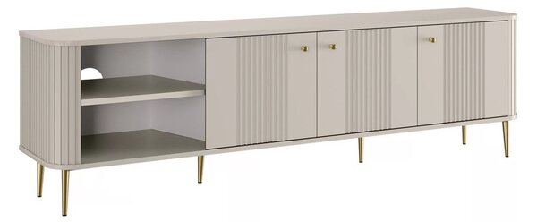 Vesper 3D TV szekrény 187 cm - kasmír / arany lábak