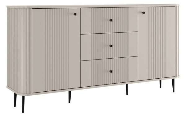 Vesper fiókos lábas komód 160 cm - kasmír / fekete lábak