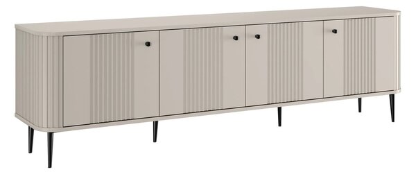 Vesper 4D TV szekrény 187 cm - kasmír / fekete lábak
