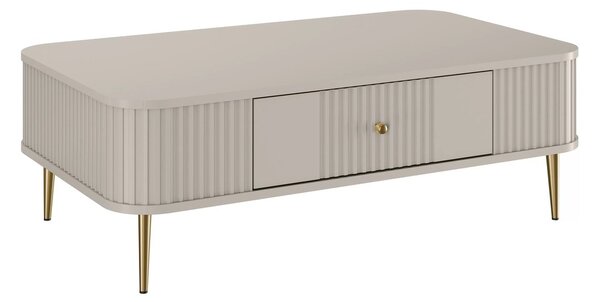 Vesper fiókos dohányzóasztal 103x60 cm - kasmír / arany lábak