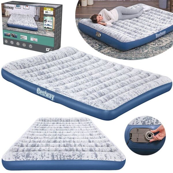 Bestway 67836 / 23 légmatrac Kétszemélyes matrac Kék, Szürke, Fehér Uniszex
