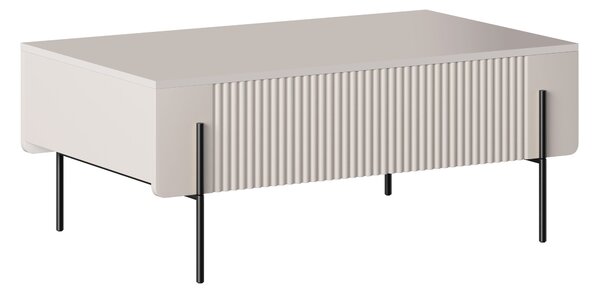 Malmi fiókos dohányzóasztal 100 cm - kasmír / fekete lábak