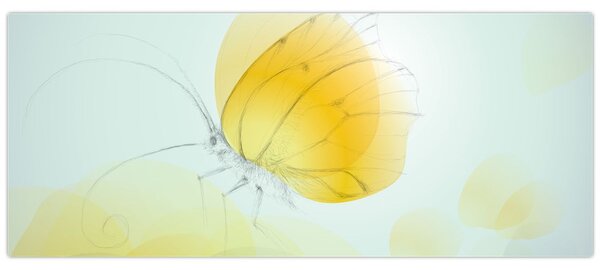 Kép - Sárga pillangó (120x50 cm)