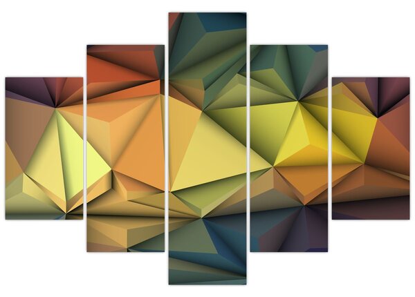 Kép - Sokszögű 3D absztrakció (150x105 cm)