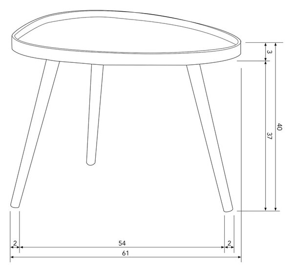 Tárolóasztal 50x61 cm Mae – WOOOD