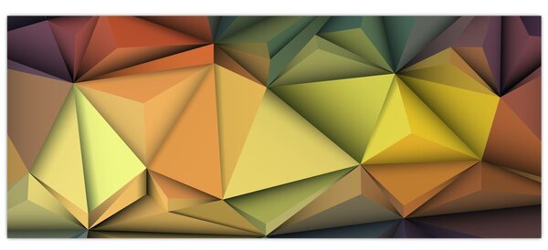 Kép - Sokszögű 3D absztrakció (120x50 cm)