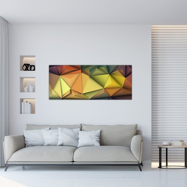 Kép - Sokszögű 3D absztrakció (120x50 cm)