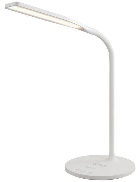 Sygonix asztali LED-es lámpa 5,5 W + Qi töltőfelület fehér (SY-5770786)