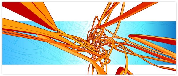 Kép - Összefonódó vonalak, absztrakciók (120x50 cm)