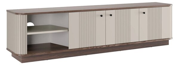 Vesper 3D TV szekrény 187 cm - kasmír / dió / fekete fogantyúk