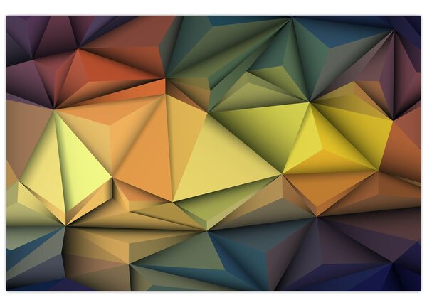 Kép - Sokszögű 3D absztrakció (90x60 cm)