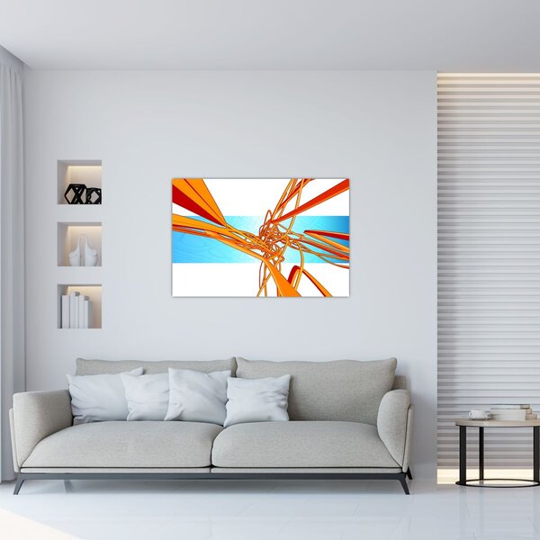 Kép - Összefonódó vonalak, absztrakciók (90x60 cm)