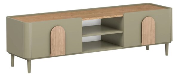 Amilio lábas TV szekrény 170 cm - eukaliptusz / baltic dune tölgy / natúr tölgy fogantyúk