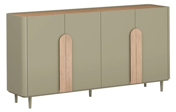 Amilio lábas komód 200 cm - eukaliptusz / baltic dune tölgy / natúr tölgy fogantyúk