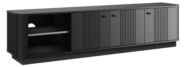 Vesper 3D TV szekrény 187 cm - fekete / fekete fogantyúk