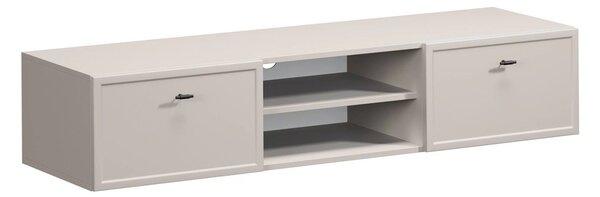 Lorini fali fiókos TV szekrény 150 cm - kasmír / fekete T-bar fogantyúk