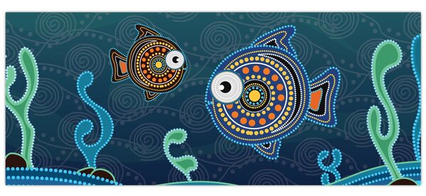 Kép - festett hal (120x50 cm)