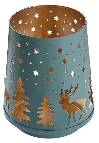 MOUNTAIN LODGE fém lámpás 15 cm , zöld