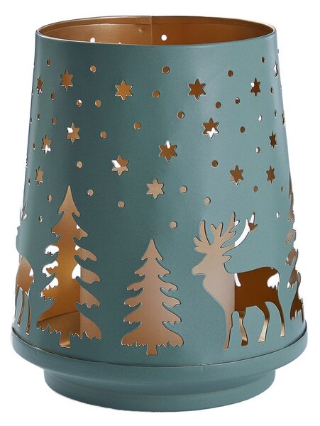 MOUNTAIN LODGE fém lámpás 15 cm , zöld