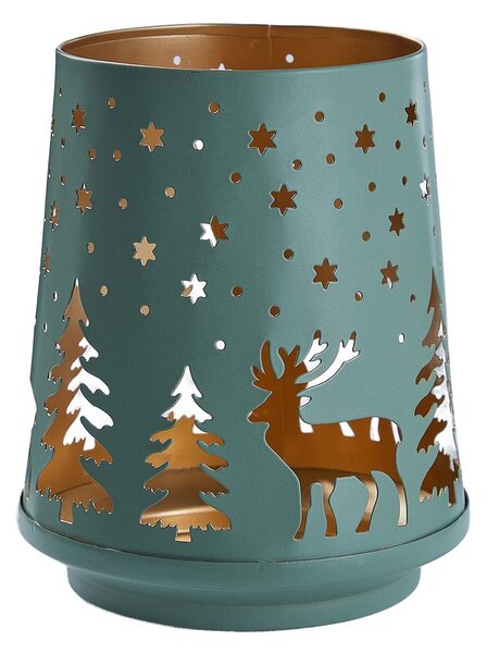 MOUNTAIN LODGE fém lámpás 15 cm , zöld