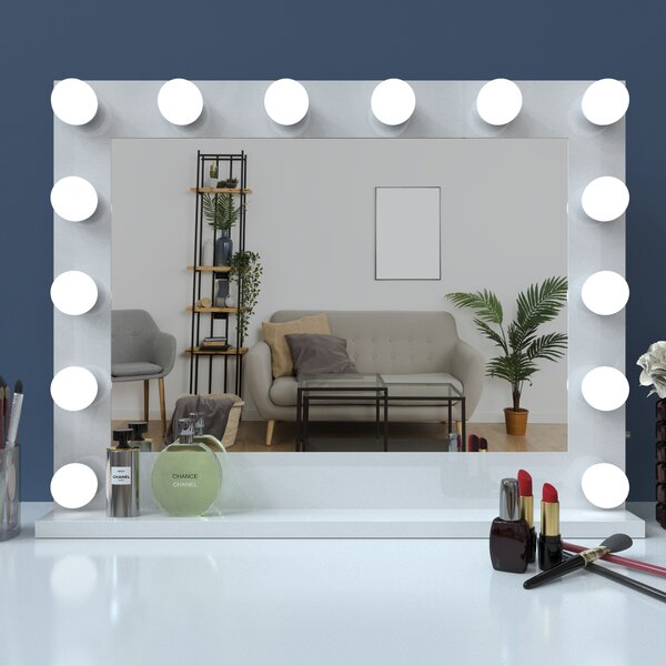 Hollywood tükör (HW-DC117-6) sminkes tükör hideg fehér 14x3W LED sminktükör