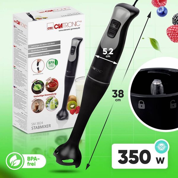 Clatronic SM 3824 Rúdmixer 350 W Fekete
