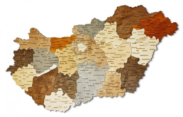 Fa Magyarország 3D Puzzle - Natura Products Fali Dekoráció