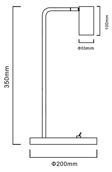 Maclean MCE370 B Asztali LED lámpa 35 cm - Fekete