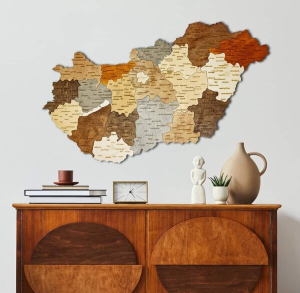 Fa Magyarország 3D Puzzle - Natura Products Fali Dekoráció