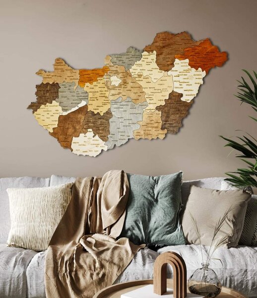 Fa Magyarország 3D Puzzle - Natura Products Fali Dekoráció