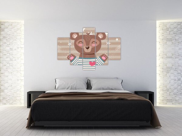 Kép - szerető mackó (150x105 cm)