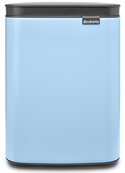 BRABANTIA Bo Waste Bin hulladékgyűjtő felnyitható Soft-Close fedéllel fali/álló műanyag tartály 4L - A méret acél álomkék - 224003