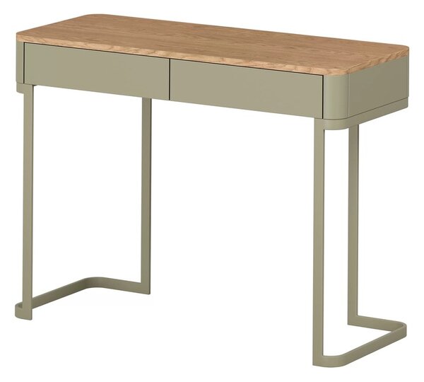 Elivo fiókos fémvázas konzolasztal 110 cm - eukaliptusz / baltic dune tölgy