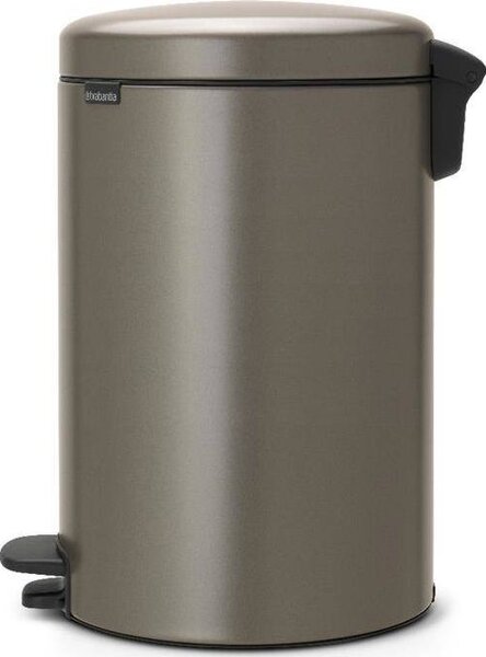 Brabantia NewIcon pedálos hulladékgyűjtő szagmentesen záródó Soft-Close fedél, műanyag tartály, 20L - Y méret, acél, platinaszürke - 114045