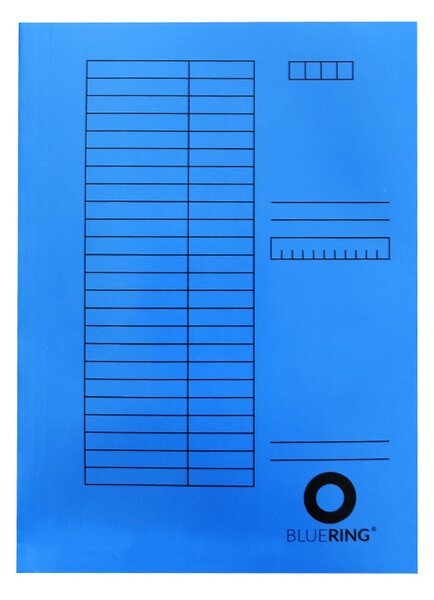 Bluering Iratgyűjtő, táblázatos pólyás dosszié A4, 230g. karton kék