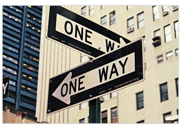 Kép - New York ONE WAY (90x60 cm)