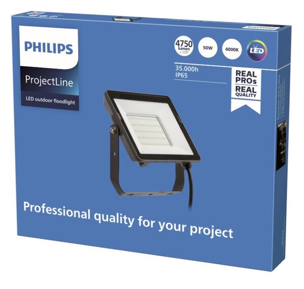 Philips 8719514954540 fényvető 50 W LED Fekete