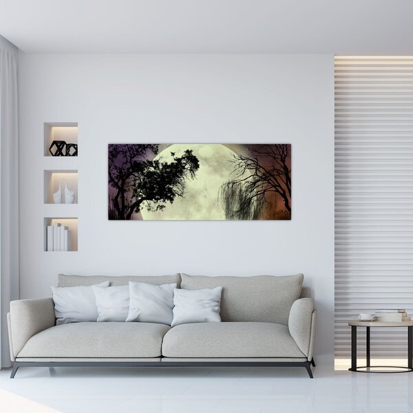 Kép - Telihold a felszín felett (120x50 cm)
