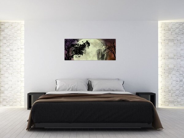 Kép - Telihold a felszín felett (120x50 cm)