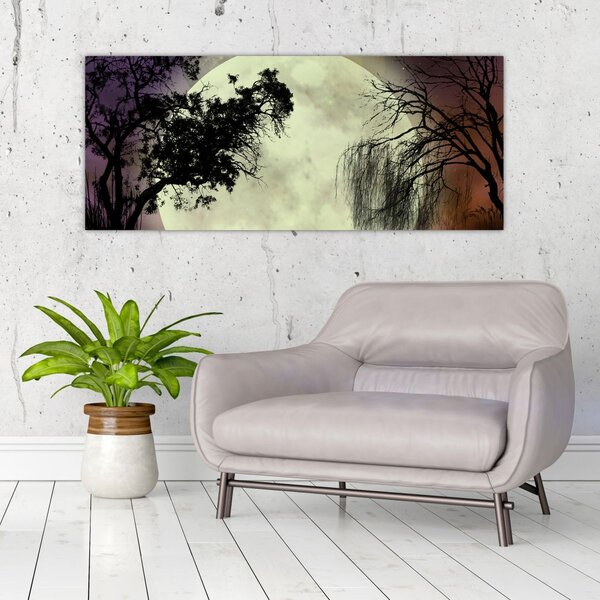 Kép - Telihold a felszín felett (120x50 cm)