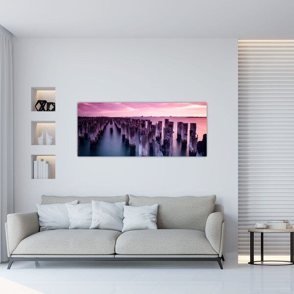 Fa kerekek képe (120x50 cm)