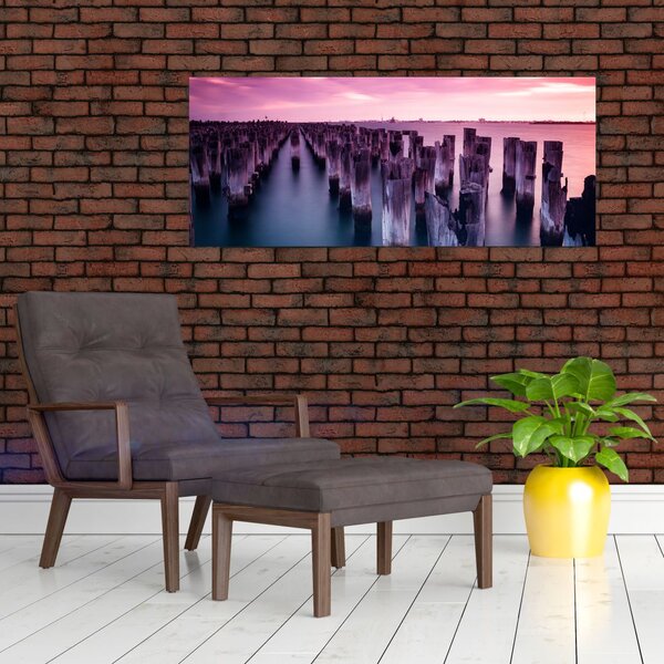 Fa kerekek képe (120x50 cm)