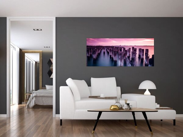 Fa kerekek képe (120x50 cm)