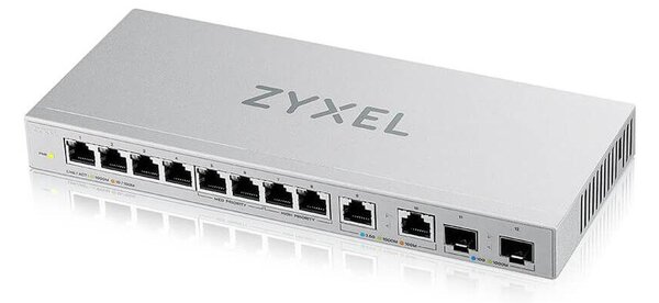 Zyxel XGS1010-12-ZZ0102F hálózati kapcsoló Beállítást nem igénylő (unmanaged) Gigabit Ethernet (10/100/1000) Szürke